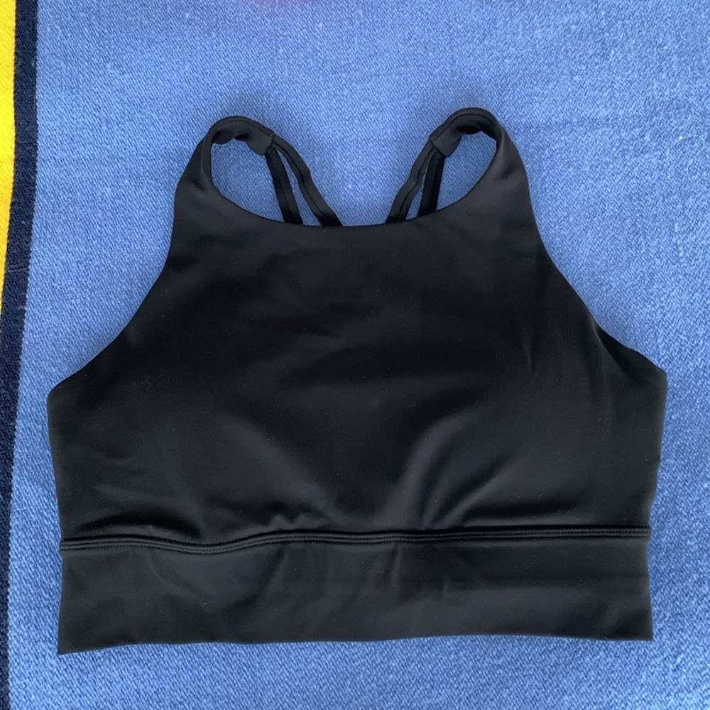 CRZ Yoga Strappy Bra Size Small - Black EUC